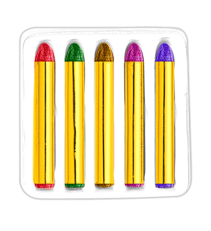 Widmann SRL Schmink stiften glitter 5 kleuren