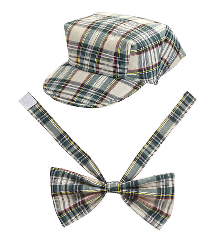 Widmann SRL Schotse pet tartan met strik ruit beige