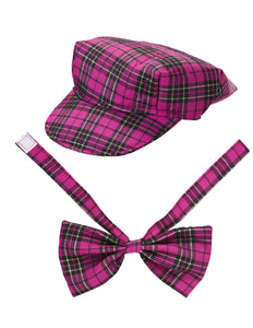 Widmann SRL Schotse pet tartan met strik ruit roze