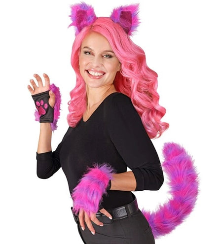 Widmann SRL Set cosplay kat neon roze Daan