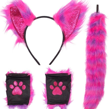 Widmann SRL Set cosplay kat neon roze Daan