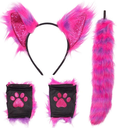 Widmann SRL Set cosplay kat neon roze Daan