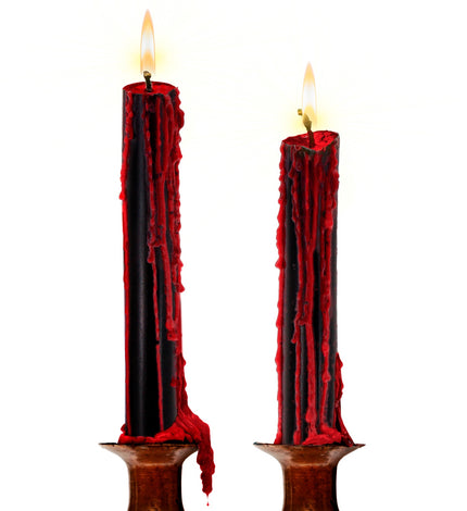 Widmann SRL Set van 2 zwarte bloedende kaarsen