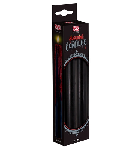 Widmann SRL Set van 2 zwarte bloedende kaarsen