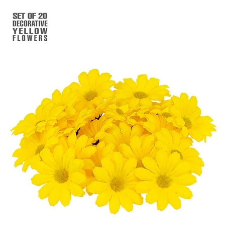 Widmann SRL Set van 20 decoratieve gele bloemen Milan