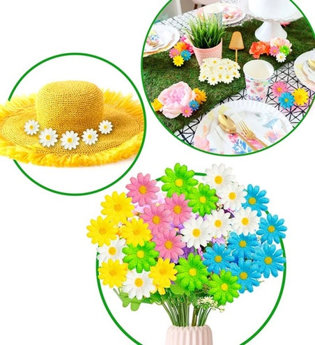 Widmann SRL Set van 20 decoratieve groene bloemen Niels