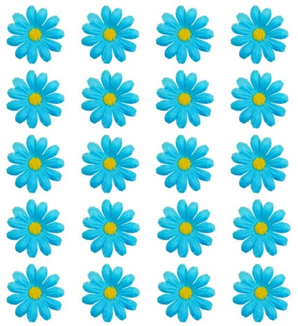 Widmann SRL Set van 20 decoratieve licht blauwe bloemen Isa