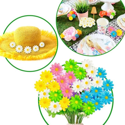 Widmann SRL Set van 20 decoratieve licht blauwe bloemen Isa