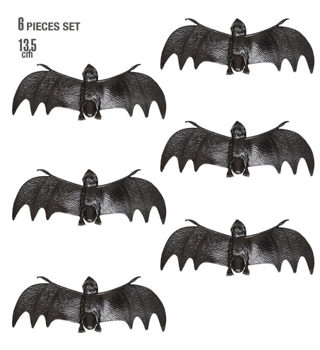Widmann SRL Set van 6 vleermuizen 13,5cm