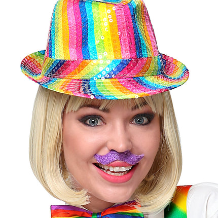 Widmann SRL Set vijf gekleurde snorren