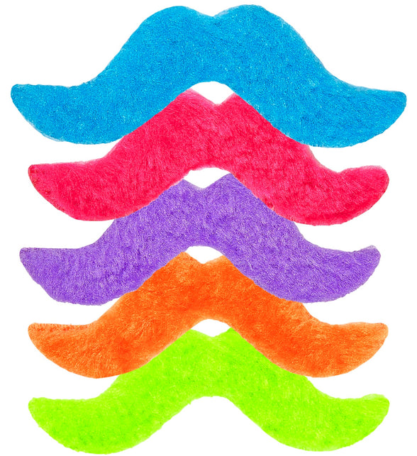 Widmann SRL Set vijf gekleurde snorren