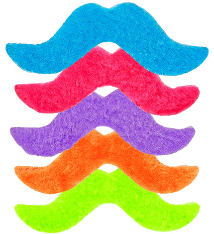 Widmann SRL Set vijf gekleurde snorren