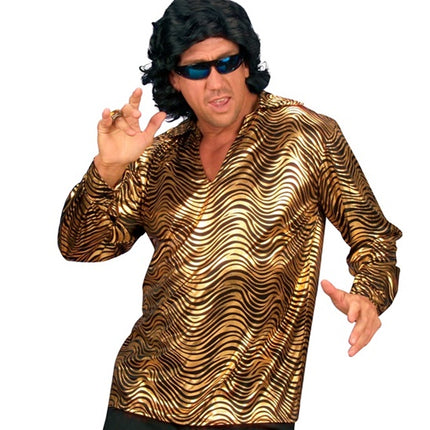 Widmann SRL Shirt disco fever goud heren