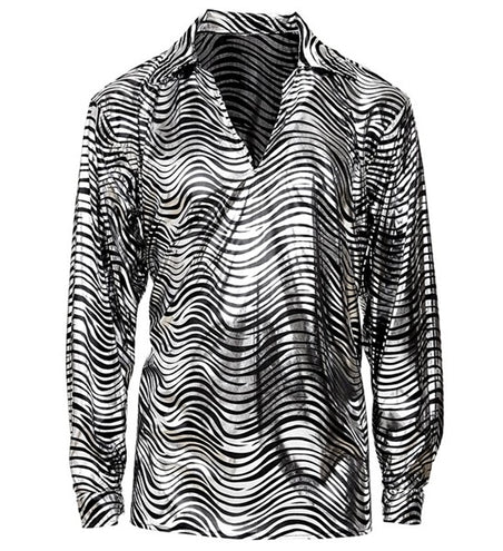 Widmann SRL Shirt disco fever zilver heren