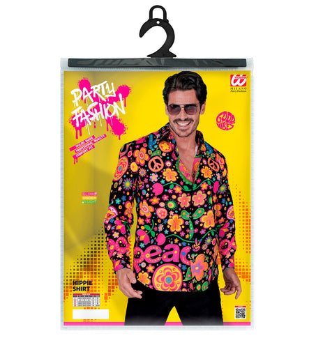 Widmann SRL Shirt neon hippie peace