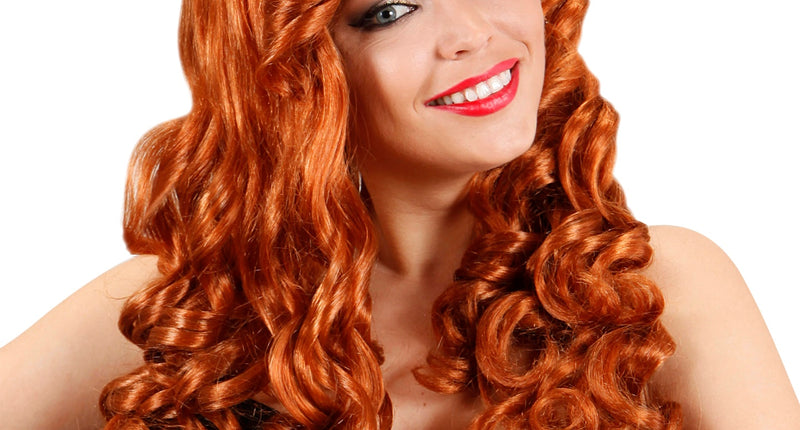 Widmann SRL Showgirl Burleque pruik July bruin met krullen