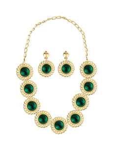 Widmann SRL Sieraden set middeleeuwse koningin groen