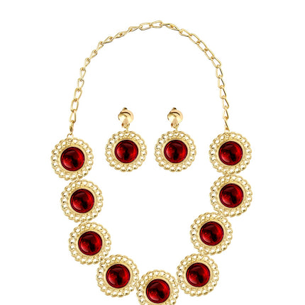 Widmann SRL Sieraden set middeleeuwse koningin rood