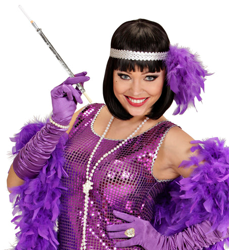 Widmann SRL Sigarettenhouder zilver pailletten