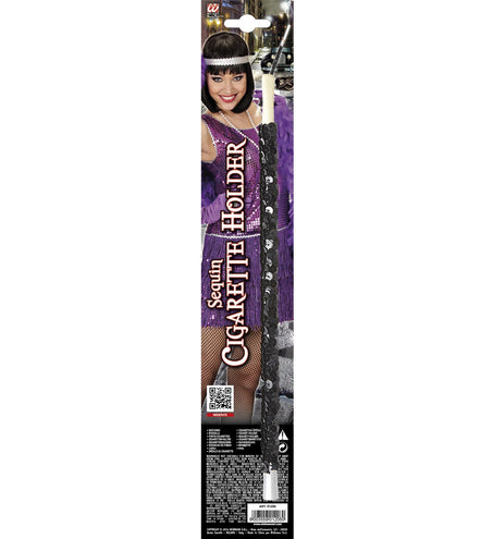 Widmann SRL Sigarettenhouder zwart pailletten