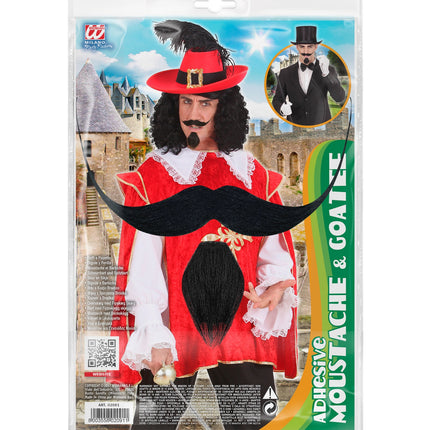 Widmann SRL Sik en snor musketier opplakbaar