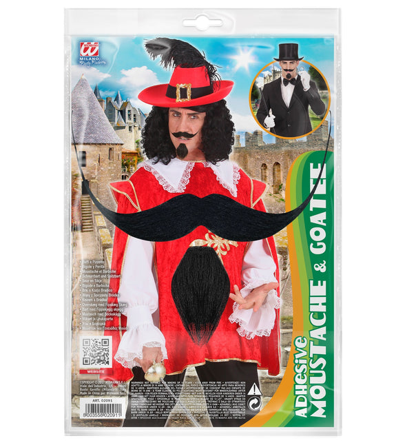 Widmann SRL Sik en snor musketier opplakbaar