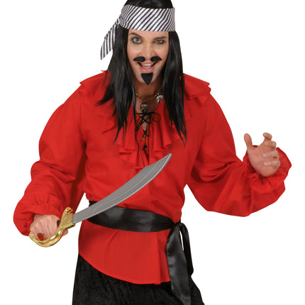 Widmann SRL Sjaaltje satijn  wit met zwarte strepen