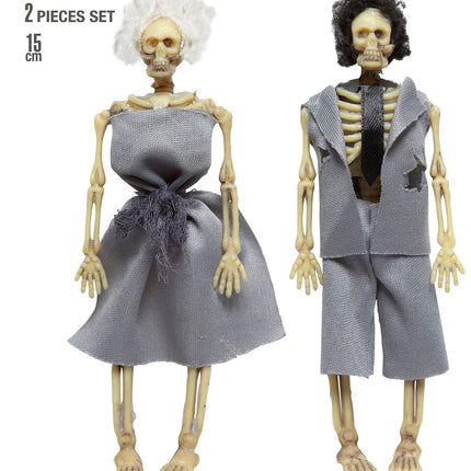 Widmann SRL Skelet bruidspaar gekleed decoratie