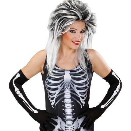 Widmann SRL Skelet handschoenen met botten lang