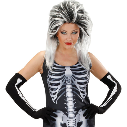 Widmann SRL Skelet handschoenen met botten lang