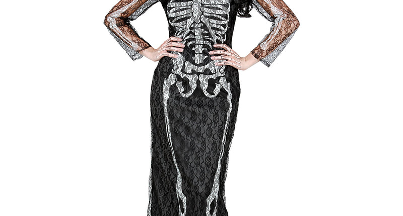 Widmann SRL Skelet jurk lang met kant