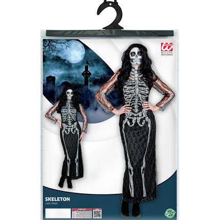 Widmann SRL Skelet jurk lang met kant
