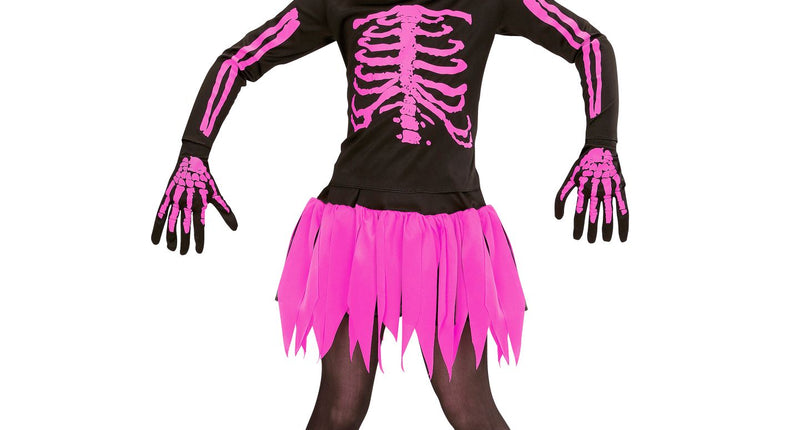 Widmann SRL Skelet jurkje roze kind Ballerina