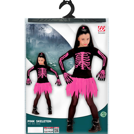 Widmann SRL Skelet jurkje roze kind Ballerina