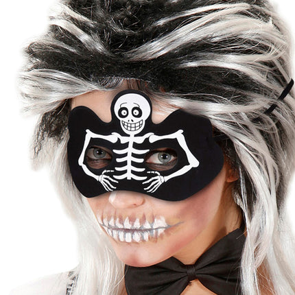 Widmann SRL Skelet oogmasker met geraamte