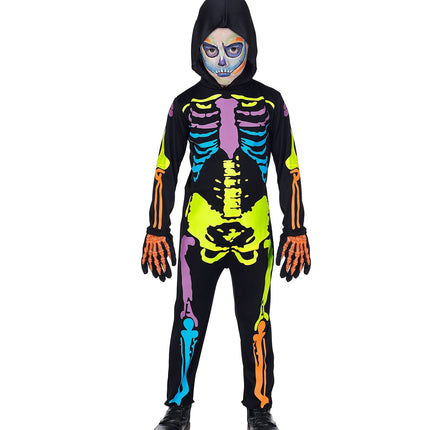 Widmann SRL Skelet pak kleurrijk kinderen