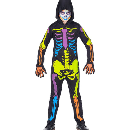 Widmann SRL Skelet pak kleurrijk kinderen