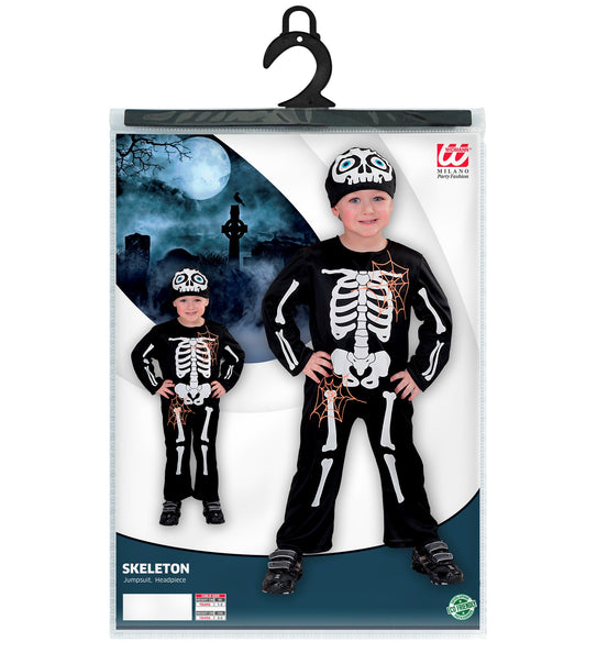 Widmann SRL Skelet pak voor kinderen met muts