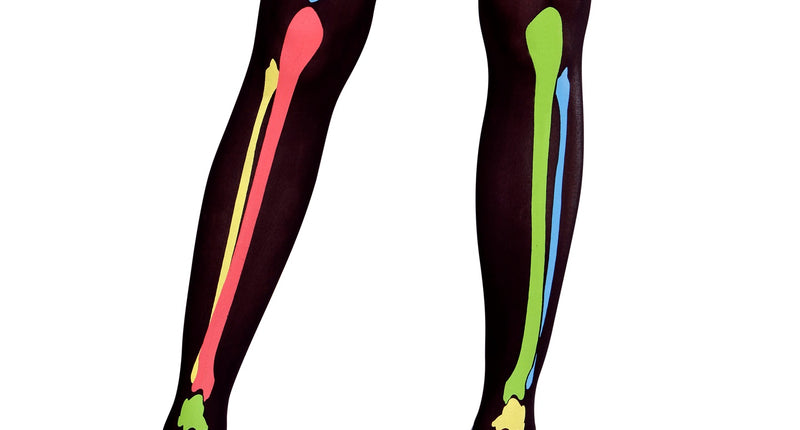 Widmann SRL Skelet panty met botten neon