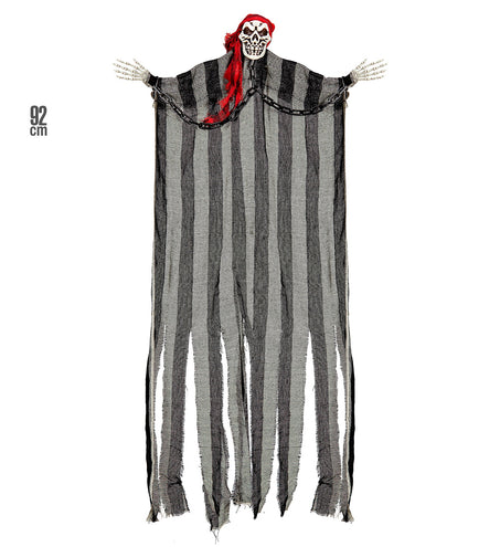 Widmann SRL Skelet Piraat Met Ketens decoratie 92cm