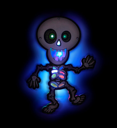 Widmann SRL Skelet wanddecoratie met lichtjes