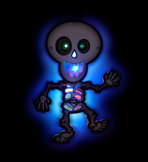 Widmann SRL Skelet wanddecoratie met lichtjes