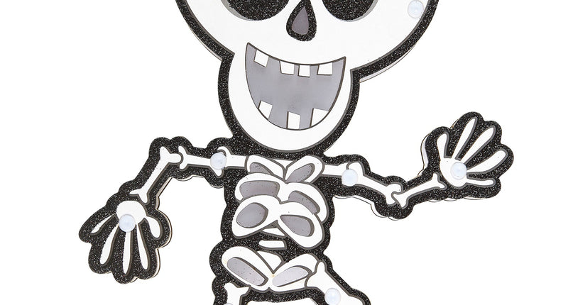 Widmann SRL Skelet wanddecoratie met lichtjes