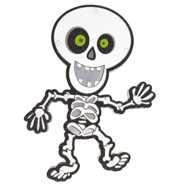 Widmann SRL Skelet wanddecoratie met lichtjes