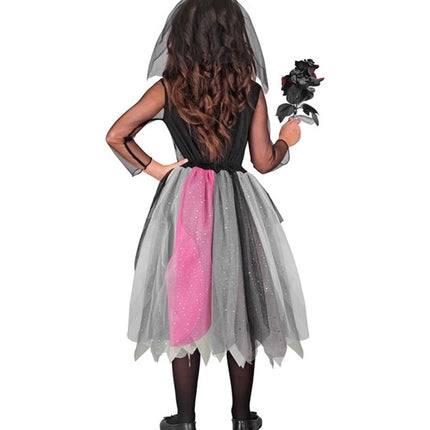 Widmann SRL Skeletjurk met rozen kostuum Jenu kind