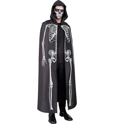 Widmann SRL Skeleton cape met capuchon zwart