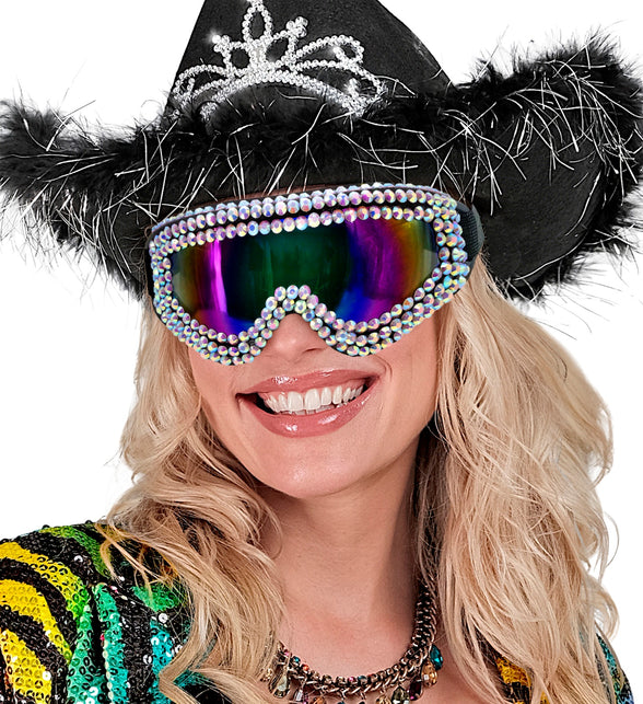 Widmann SRL Skibril met strass steentjes