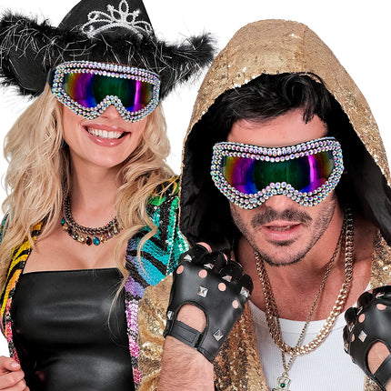 Widmann SRL Skibril met strass steentjes