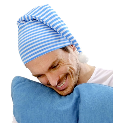 Widmann SRL slaapmuts blauw-wit