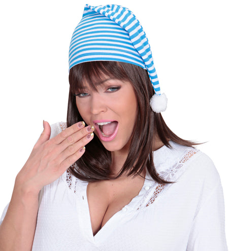 Widmann SRL slaapmuts blauw-wit